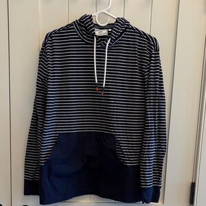 Southern Tide  Men's Navy and White Striped Hoodie